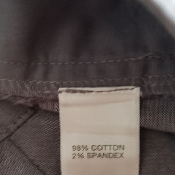 J.JILL medium gray window pane print stretch wide leg crop flat front pants 10 - Picture 6 of 7